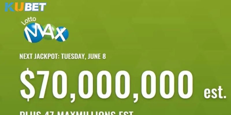 Giao diện Kubet hiển thị kết quả xổ số Canada Lotto Max trực tuyến